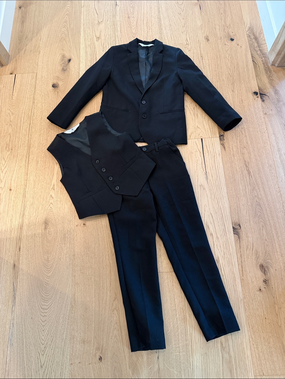 H&M Black Kids 3 Piece Suit 6-7 Years